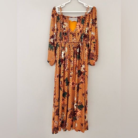 Ulla Johnson Noemi Cold Shoulder Floral Midi Dress Halterneck Size Petite - Picture 3 of 9